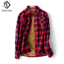 Load image into Gallery viewer, Velvet Thick Warm Women's Plaid Shirt Female Long Sleeve Tops M-XXL Winter Fleece Casual Check Blouse Autumn Clothes T77710A