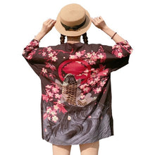Load image into Gallery viewer, Womens tops and blouses 2020 harajuku kawaii shirt Japanese streetwear outfit kimono cardigan female yukata blouse women AZ004