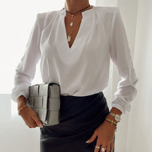 Load image into Gallery viewer, Casual Leopard Dot Print Ruffle Blouse Shirt Autumn Winter Long Sleeve Women Shirts Elegant Office Lady V-Neck Button Tops Blusa