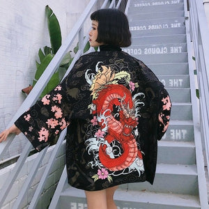 Womens tops and blouses 2020 harajuku kawaii shirt Japanese streetwear outfit kimono cardigan female yukata blouse women AZ004