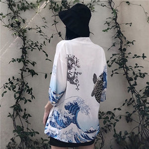 Womens tops and blouses 2020 harajuku kawaii shirt Japanese streetwear outfit kimono cardigan female yukata blouse women AZ004